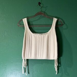 Altar'd State Ivory Knit Crop Top